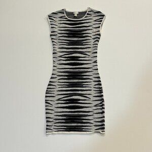 Dynamite Black Grey Animal Print Dress Size Small